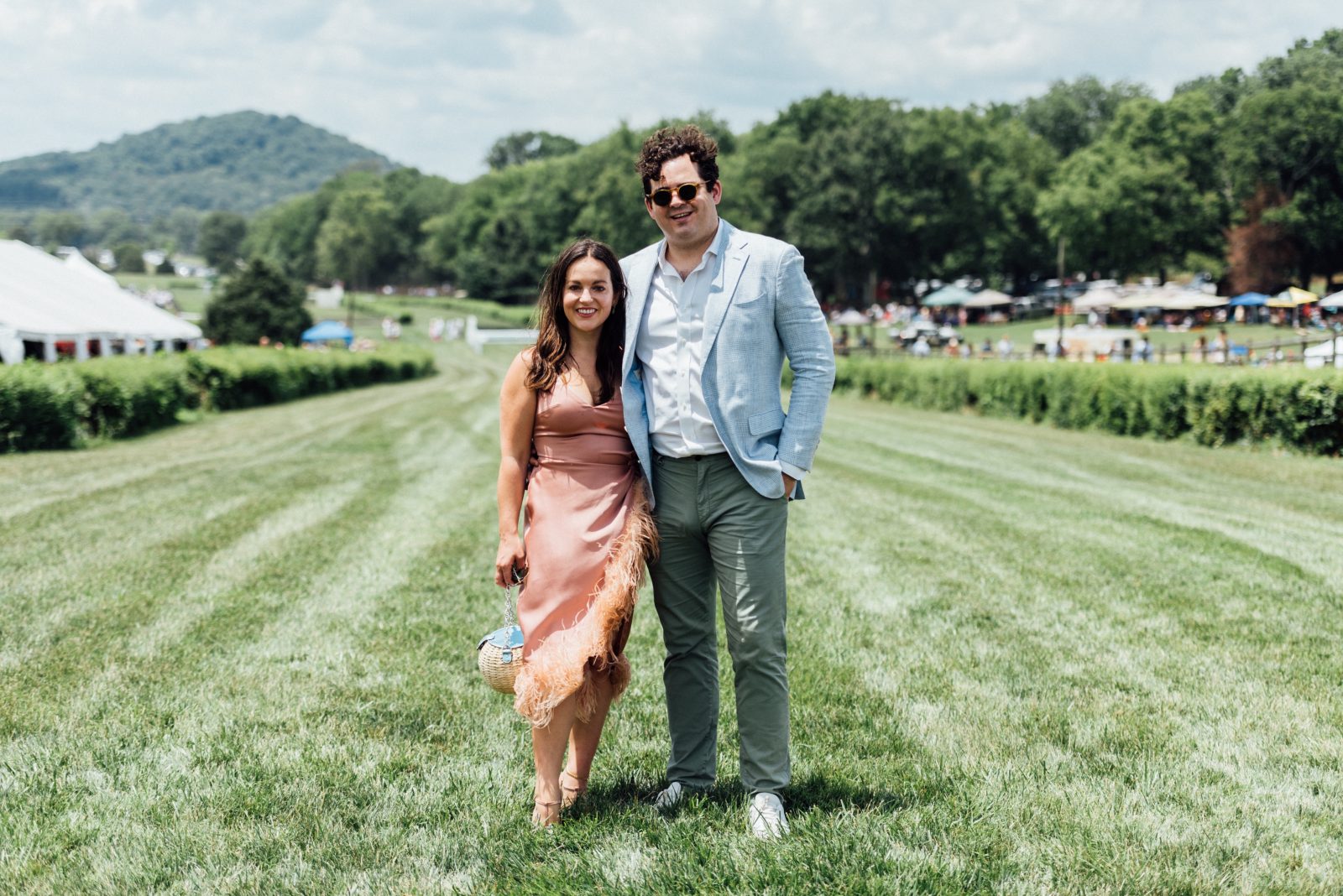 Alyssa and Chris Duffy at the Steeplechase Tennessee outdoor fashion show.